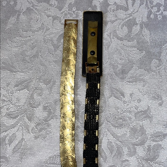 Vintage 1960’s Gold & Black Decorative Belt - Picture 3 of 3